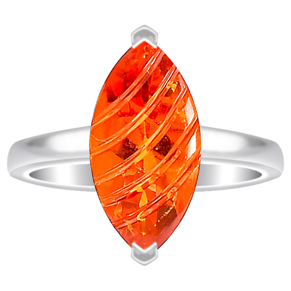 Padparadscha Sapphire Simulated Ring